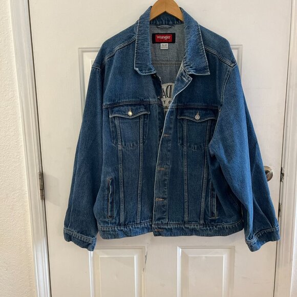 Wrangler Hero Men Big & Tall Farm-House Trucker Jack Daniels Jean Jacket Sz 3XL - Picture 3 of 11